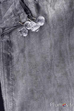 Nappe en organza - 140 x 140 cm - anthracite
